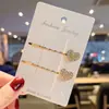 Grampo de Cabelo Coreano com Strass, Presilha Geométrica Simples para a Parte de Trás da Cabeça, Acessório de Cabelo Versátil para Atacado, Estilo Ins