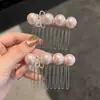 Exquisito, Dulce y Suave Peine para el Cabello de Perlas con un Toque de Lujo y Alta Gama, Versátil para Flequillos Laterales y Peinados, una Herramienta Mágica para Arreglar Recogidos