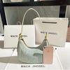 Shengmi Distrito Nanshan Bolso de Lona Retro de Nicho Distrito Huadu Bolso de Hombro para Mujer, Nuevo Estilo Otoño e Invierno Bolso de Hombro Bolso de Hombro