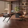 Mesa executiva de madeira maciça estilo industrial, mesa simples moderna para gerente geral de escritório, mesa criativa individual para supervisor