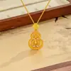 Collar de Murciélago de Calabaza para Mujer, Nuevo Estilo Chino Hueco con Diseño Giratorio, Elegante de Nicho, Cadena para Clavícula de Lujo Ligero, Regalo para Mejor Amiga