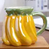 Taza de Cerámica con Forma de Plátano _ Diseño Divertido y Colorido Capacidad de 350ml Perfecta para Café Té y Regalos