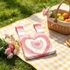 Bolso de Mano Grueso de Alto Peso Estilo Ins, Bolso Tote de Moda, Bolso Cubo Sencillo, Bolso Tejido para el Día de la Diosa
