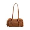 Bolsa Boston Retrô Estilo Coreano Nicho Outono 2026 Bolsa de Ombro Único Moda Feminina Grande Capacidade Bolsa de Axila para Deslocamento Feminino