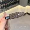 Pinzas para el cabello de pedrería brillante de lujo estilo coreano Dongdaemun Primavera 2026 para mujer, Colección de accesorios para el cabello de la frente