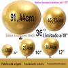 Balão de metal dourado Amazon transfronteiriço 5 polegadas 10 polegadas 12 polegadas 18 polegadas 36 polegadas decoração de festa corrente de balões de látex