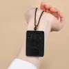 Pendente de Obsidiana Natural Baguá para Aprimoramento de Cantos, Cinco Elementos, Qiankun, Cultura Chinesa Tradicional, Produtos Culturais e Criativos, Pingentes para Casal para Homens e Mulheres