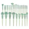 Kit de Pincéis de Maquiagem Cangzhou, Conjunto Completo para Maquiadores, Incluindo Pincéis para Contorno Facial, Base, Delineador, Esfumar, Corretivo e Pó Solto