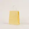 Sacolas Coloridas de Papel Kraft Personalizadas para Compras de Presentes Transfronteiriças, Sacolas de Embalagem para Levar de Sobremesas e Chá de Leite na Cor Macaron