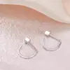 Aretes de Plata Esterlina S999 Redondos Forma de Frijol Cuadrados Ganchos para Orejas Simples para Viajes Diarios Exquisitos Estilo Ins Aretes de Botón Accesorios para Orejas