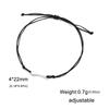 Pulsera Geométrica de Acero de Titanio Cortado Personalizado Simple Colgante de Doble Agujero para Mujer Pulsera de Acero Inoxidable Combinable