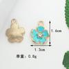 Colgante de aleación con forma de gota de aceite, flor, mariposa, lápiz, pendientes, collar, pulsera, joyería DIY, llavero, colgante, pequeños accesorios.