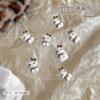 Estampado de leopardo Hello Kitty accesorios para uñas moño de amor estrella de cinco puntas súper lindos accesorios para uñas estilo dulce al por mayor