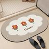 Alfombrilla de Piso para Baño, Alfombrilla Antideslizante para Baño, Absorbente Puerta de Inodoro, Diatomeas para Inodoro Secado Rápido Alfombrilla para Pies, Alfombra de Baño