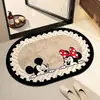 Alfombra de baño hecha de tierra de diatomeas, diseño de dibujos animados, absorbente de agua, antideslizante, secado rápido, resistente a la suciedad, fácil de limpiar, tapete para pies para baño y inodoro