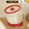 Contenedor de Arroz Inclinado para Gabinete, Cubo Inclinable para Almacenamiento de Granos, Caja Transparente Sellada a Prueba de Insectos y Humedad de Grado Alimenticio para Almacenamiento de Arroz y Harina