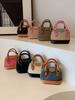 Bolso con Carcasa de Color de Contraste Mini Clásico Ins para Niños, Bolso Cruzado Pequeño para Llevar en la Mano con Lápiz Labial, Llaves para Mujeres