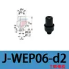 Taozhuo Ventosa de Vacío J-Wep06-D10 J-Wep07-D30 Goma Negra Antiestática Boquilla de Ventosa de Vacío