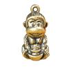 Colgante de Latón Macizo Mono Pequeño Sosteniendo Yuanbao Mono Zodiaco Mono Lindo Cobre Mono Llavero Colgante