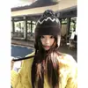 Chapéu de Lã Cinza Vintage para Mulheres, Estilo Faculdade Fair Isle de Inverno, Chapéu de Tricô Quente Espesso com Proteção de Orelhas, Gorro Versátil