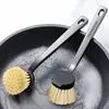 Artefacto de Limpieza para Ollas Negras de Alta Calidad Cepillo Limpiador de Mango Largo No Daña la Olla Cepillo para Lavar Ollas Doméstico Cepillo Limpiador de Propósito Especial para Cocina