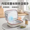 Bolsa térmica Oxford espessa para almoço no trabalho, com forro de folha de alumínio para conservação de calor e frio, bandeja de almoço portátil e fecho de zíper