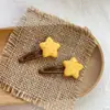 Pinza para el Cabello de Galleta Estrella Dulce y Salada, Forma de Corazón, para Niñas, Estilo Soft Girl, Pinza BB de Estudiante, Accesorio para el Cabello Ins de Celebridad de Internet Coreana