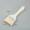 Brocha de Barbacoa de Lana Brocha para Aceite de Repostería Mango de Madera Anti-quemaduras Cepillo para Alimentos de Cocina Resistente a Altas Temperaturas Cepillo de Cerdas para Limpieza del Hogar