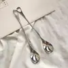 Cuchara para Hielo de Acero Inoxidable, Cuchara Creativa para Café, Cuchara para Condimentos de Mango Largo al por Mayor, Cuchara para Postres con Forma de Corazón, Cuchara para Mezclar de Aspecto Elegante, Regalo