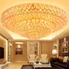 Lámpara de techo redonda de cristal LED de ambiente de lujo Lámpara de cristal europea para sala de estar Iluminación para dormitorio Iluminación para restaurante