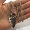 Vintage Viking Spear Rune Pingente Colar Partido Punk Colar Amuleto Jóias Cross Border Jóias Atacado