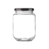 Garrafa de Vidro Redonda, Pote Selado Transparente, Pote para Conservas de Grau Alimentício, Garrafa Vazia para Molho de Pimenta, Pote de Mel com Tampa