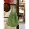 Bolsa Tote Tecida Casual Vermelha Estilo Coreano para Mulheres, Nova Bolsa de Ombro Tricotada Estilo Férias de Verão 2026