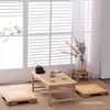 Mesa de Café Pequeña de Ventana Abuhardillada Estilo Japonés, Mesa Tatami, Mesa Baja Simple Inspirada en Zen, Mesa Pequeña de Uso Doméstico para Balcón, Juego de Mesa y Sillas para Casa de Huéspedes