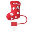 Tapón de pajita de goma suave para decoración de fiestas, personalizado, 10 mm, universal, para Navidad, 50 unidades