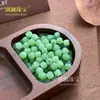 Talla de Jade Hetian Natural con Patrón de Loto Perforado, Joyería de Jade Verde, Cuentas Espaciadoras de Calabaza, Venta al por Mayor de Cuentas Sueltas