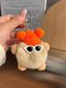 Piel de Conejo Rex Pequeño Colgante de Bolsa de Briquetas Mochila Escolar Muñeco Feo de Peluche Colgante Muñeco de Dibujos Animados Llavero para Coche Suave y Lindo