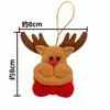 Enfeites de tecido de desenho animado, incluindo Papai Noel, renas e árvores de Natal, em vários designs, para decorações de Natal, vitrines de hotéis e shoppings