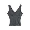 Playera de Manga Corta con Encaje de Hongo de Cuello en V Profundo Dulce para Mujer Verano 2025 Ajustada Adelgazante Camiseta Básica Corta Top