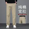 Pantalones casuales para hombre de primavera y otoño, pantalones largos versátiles de pierna recta holgada para negocios, nuevos pantalones para ir al trabajo otoño 2026