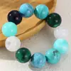 BZ2427 Bohemian Europeu Geométrico Acrílico Nuvem Contas Redondas Colares Pérola de Imitação Elástico Pulseira Feminina