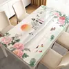 Protetor de Mesa de Vidro Macio de PVC Impermeável à Prova de Óleo Resistente ao Calor Toalha de Mesa Sem Lavar Tendência Retangular Protetor de Superfície para Mesa de Centro