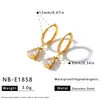 Pendientes Retro de Moda Europea y Americana de Acero Inoxidable de Alta Gama para Mujer con Pedrería y Colgantes de Zirconita en Forma de Gota de Agua, Pendientes Versátiles de Lujo Ligero
