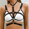 Bambu como roupas explosões transfronteiriças europeias e americanas fornecimento sexy divertido vazado bondage senhoras jaqueta preta O0927