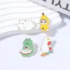 Broches de Animales Lindos y Relajantes: Gato Leyendo, Rana, Gato Plátano, Insignia de Pato Trabajador, Accesorios para Ropa al por Mayor
