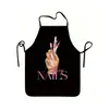 Nuevo Delantal de Cocina con Esmalte de Uñas Elegante, Delantal Creativo Lindo y Divertido, Delantal Peculiar de Venta Caliente Transfronteriza