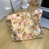 Neceser cosmético pequeño con diseño floral, fresco y portátil, para mujer, de viaje, de gran capacidad, para guardar pintalabios y cosméticos, bolso de mano