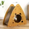Tabla Rascadora y Cama para Gatos Combinadas, Duraderas y Resistentes a los Arañazos, No Suelta Residuos, Tabla Rascadora de Cartón Corrugado Extra Grande, Juguete para Gatos
