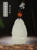 Jade de Hetian Buda del Zodiaco Colgante de Jade para Hombres Guanyin Manjushri Samantabhadra Bodhisattva del Tesoro Vacío Collar del Año del Zodiaco para Mujeres
