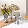 Adornos de Florero de Celebridad de Internet de Gama Alta Estilo Ins Gris Adornos de Florero Hidropónico para Sala de Estar Decoración del Hogar Florero Transparente